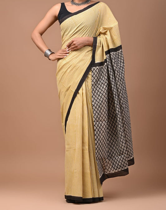 Black & Yellow Saree