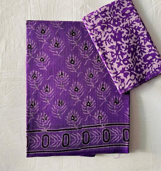 Purple Leaf Saree